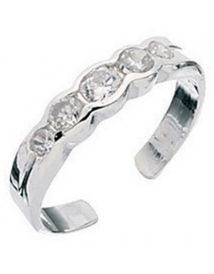 My-jewelry - D128 - Ring toe zirconia adjustable in 925/1000 silver