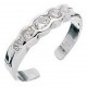 My-jewelry - D128 - Ring toe zirconia adjustable in 925/1000 silver