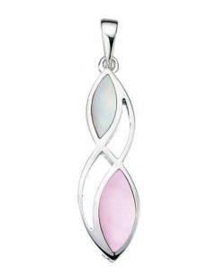 Necklace pink mother of pearl in 925/1000 silver