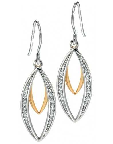 My-jewelry - D4678 - earring Gold plated and zirconium in 925/1000 silver