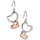 My-jewelry - D4861 - earring heart rose Gold plated in 925/1000 silver