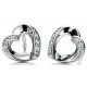 My-jewelry - D5085 - earring heart, and zirconium in 925/1000 silver