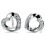 My-jewelry - D5085 - earring heart, and zirconium in 925/1000 silver