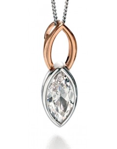 My-jewelry - D4321 - Collar chic rose Gold plated and zirconium in 925/1000 silver