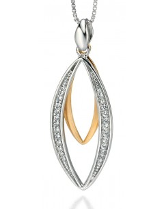 My-jewelry - D3953 - Collar chic Gold plated and zirconium in 925/1000 silver