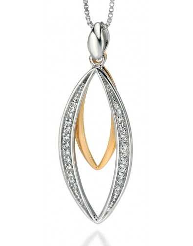 My-jewelry - D3953 - Collar chic Gold plated and zirconium in 925/1000 silver