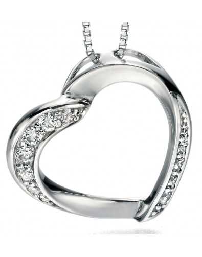 My-jewelry - D4324c - Collar heart zirconium in 925/1000 silver