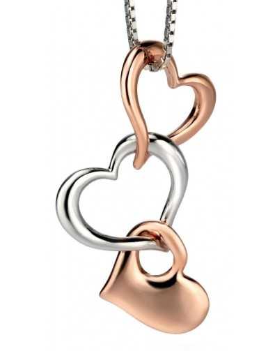 My-jewelry - D4121c - Necklace heart rose Gold plated in 925/1000 silver