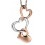 My-jewelry - D4121c - Necklace heart rose Gold plated in 925/1000 silver