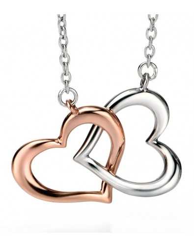 My-jewelry - D3722 - Necklace heart rose Gold plated in 925/1000 silver