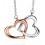 My-jewelry - D3722 - Necklace heart rose Gold plated in 925/1000 silver