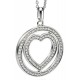 My-jewelry - D4115cc - Collar heart zirconium in 925/1000 silver