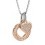 My-jewelry - D3950 - Necklace heart rose Gold plated and zirconium in 925/1000 silver