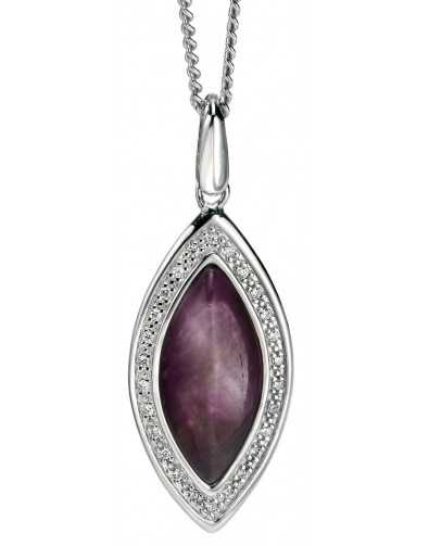 My-jewelry - D4241 - Necklace with amethyst and zirconium in 925/1000 silver