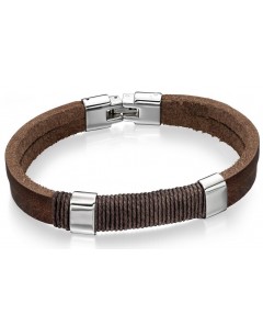 My-jewelry - D4558 - Bracelets chic leather and cotton in stainless steel