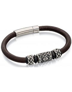 My-jewelry - D4739 - Bracelets chic leather steel oxidized stainless