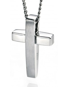 My-jewelry - D2542 - Padded cross brushed and polished stainless steel