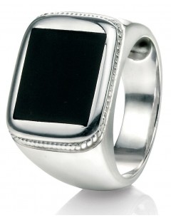 My-jewelry - D3241c - Ring class black agate silver 925/1000