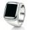 My-jewelry - D3241c - Ring class black agate silver 925/1000