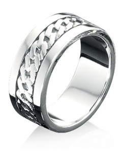 My-jewelry - D3046 - Ring class oxidized in 925/1000 silver