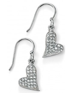 My-jewelry - D4907 - earring trend heart zirconium in 925/1000 silver