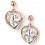 My-jewelry - D4910 - earring Gold plated pink heart Swarovski crystal in 925/1000 silver