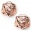 My-jewelry - D4915 - earring triangle Gold plated pink Swarovski crystal in 925/1000 silver