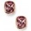 My-jewelry - D4916 - earring ancient Gold plated pink Swarovski crystal in 925/1000 silver