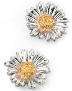 My-jewelry - D4989 - earring fleurr Gold plated rhodium silver 925/1000