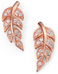 My-jewelry - D5092 - earring flower trend: Gold plated and zirconium in 925/1000 silver