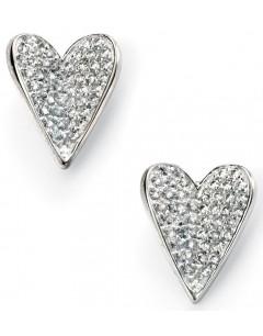 My-jewelry - D5095 - earring fashion heart zirconium in 925/1000 silver