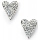 My-jewelry - D5095 - earring fashion heart zirconium in 925/1000 silver