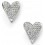 My-jewelry - D5095 - earring fashion heart zirconium in 925/1000 silver