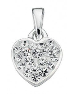 Necklace heart and zirconium in 925/1000 silver