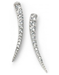 My-jewelry - D5108 - earring chic rhodium-plated and zirconium in 925/1000 silver