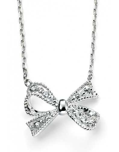 My-jewelry - D3606c - Collar trend bow tie zirconium in 925/1000 silver