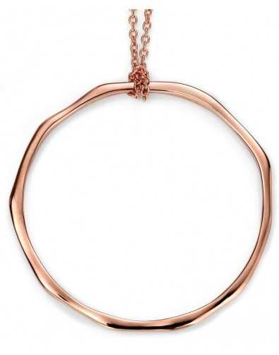 My-jewelry - D3748 - Necklace trend circle rose Gold plated in 925/1000 silver