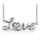 My-jewelry - D3806 - Necklace Love rhodium-plated in 925/1000 silver