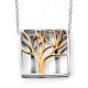 My-jewelry - D3828 - Necklace tree of life trend rhodium-plated and Gold-plated in 925/1000 silver