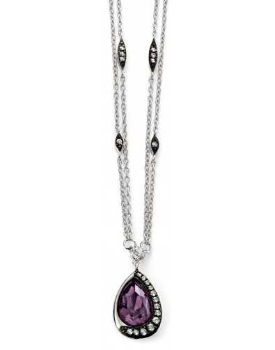  My-jewelry - D3927 - Collar trend amethyst Swarovski crystal in 925/1000 silver