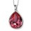 My-jewelry - D4057 - Necklace-pink Swarovski crystal in 925/1000 silver