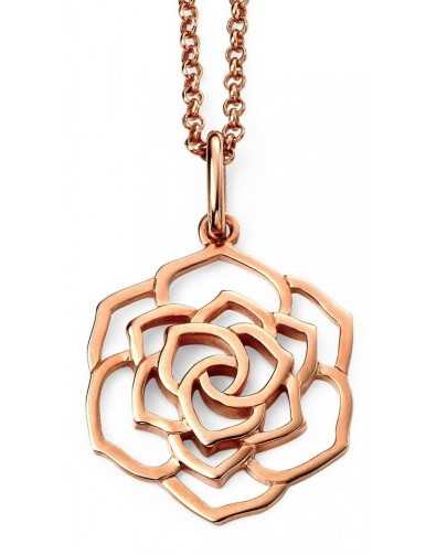 My-jewelry - D4211c - Necklace Pink rose Gold plated in 925/1000 silver