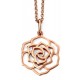 My-jewelry - D4211c - Necklace Pink rose Gold plated in 925/1000 silver