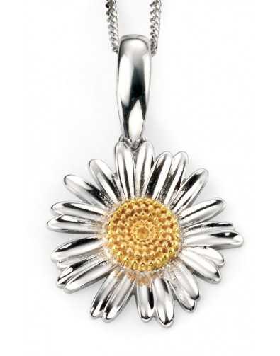 My-jewelry - D4222c - flower Necklace Gold-plated in 925/1000 silver