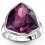 My-jewelry - D3320 - Ring triangle amethyst crystal Swarovski in 925/1000 silver