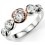 My-jewelry - D3321 - Ring trend rose Gold plated and zirconium in 925/1000 silver