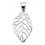 Necklace leaf in 925/1000 silver