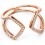 My-jewelry - D3424c - Ring trend rose Gold plated and zirconium in 925/1000 silver