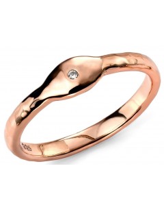 My-jewelry - D3429 - Ring trend rose Gold plated and zirconium in 925/1000 silver