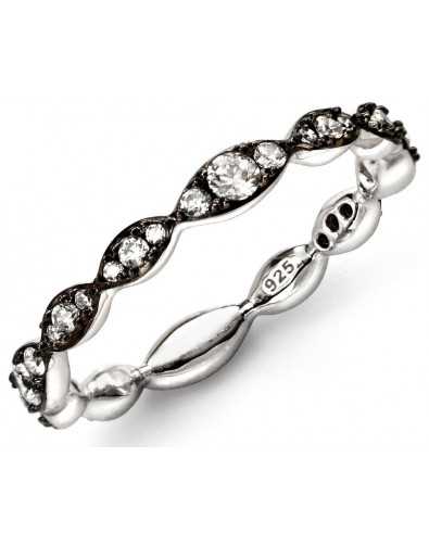 My-jewelry - D3433e - Rings trend rhodium and zirconium in 925/1000 silver